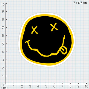 涅盘乐队笑脸笔记本电脑 span class=h>贴纸 /span> 潮流街头滑板单板