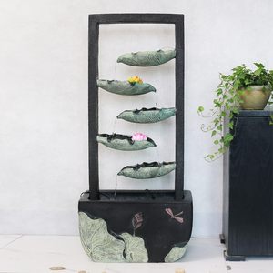 办公室落地喷泉流水摆件客厅桌面装饰品中式风