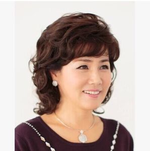 新款女中长卷发女式中老年假发短发中年妈妈中