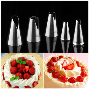 优质不锈钢花嘴 圣安娜686#580#580s裱花嘴 深v型奶油韩式挤花嘴