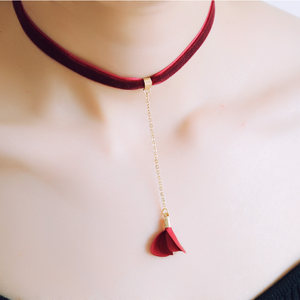 韩国天鹅绒项圈图片