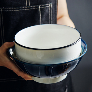 日式陶瓷 span class=h>大碗 /span>家用汤碗泡面碗大容量饭碗沙拉碗