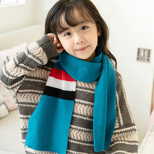 条纹儿童针织围巾图片