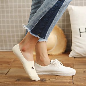 袜子女搭配小白鞋配 span class=h>短袜 /span>韩版学院风薄款搭低腰 