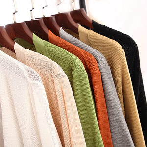 简约大气~清爽垂坠冰麻 span class=h>混纺 /span>材质夏季七色皱皱