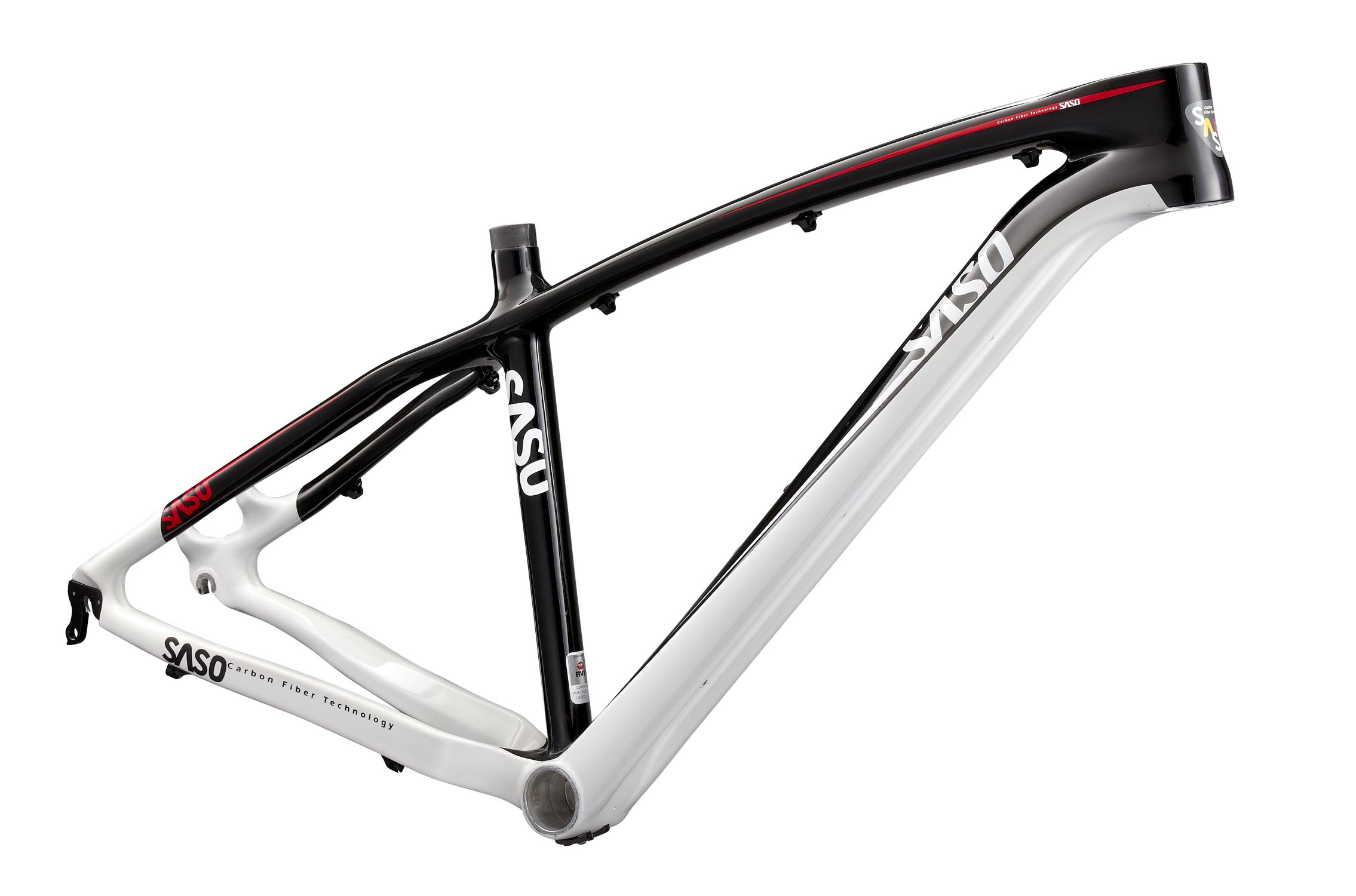 saso杀手一体成型碳纤维自行车车架山地车车架29寸车架全碳车架