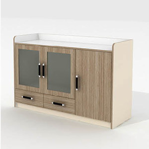 奥派现代板式家具茶水柜文件柜多门书柜 简易矮柜颜色可定制