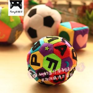 足球英文字母数字球 玩具球儿童玩具手工不织