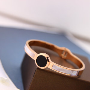 =h>欧美 /span>时尚 span class=h>宽 /span>手环饰品18k玫瑰金韩国