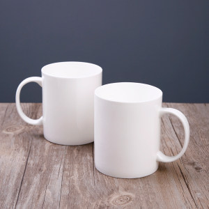 骨瓷杯子简约水杯大容量马克杯纯白咖啡杯陶瓷马克杯定制logo