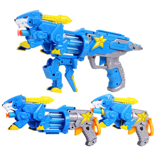 瑞华行星兽猎人组装弹射机器人弹射发射机甲男孩玩具凯炎星兽神枪