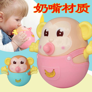 谷雨新生婴儿戏水牙胶不倒翁0-3-6-12个月宝宝啃咬益智早教玩具