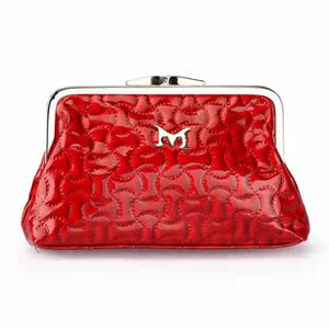 红色手抓包女亮皮红图片