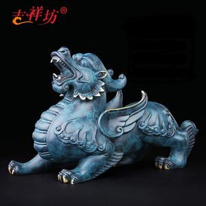特大号纯铜貔貅客厅 span class=h>摆件 /span>一对风水开光店铺公司