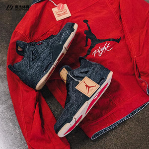  span class=h>李维斯 /span>联名黑白蓝丹宁levis x aj 4 牛仔 span
