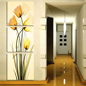 客厅无框 span class=h>三联画 /span>冰晶玻璃玄关装饰画竖版客厅