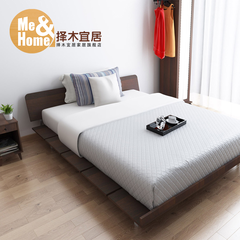 择木宜居 榻榻米床现代简约实木颗粒板式床1.2米 1.5米1.8双人床