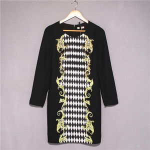 【春秋直身裙连衣裙长袖图片】春秋直身裙连衣