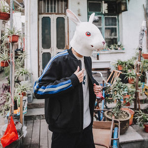 兔子先森 span class=h>夹克 /span>男秋季宽松棒球领工装外套潮流