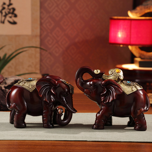 欧式创意风水家居饰品摆件 树脂工艺招财情侣 span class=h>象 /span>