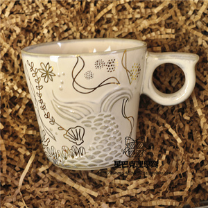 星巴克杯子 2017周年庆双尾美人鱼白色鱼尾马克杯 泰国产限量新款