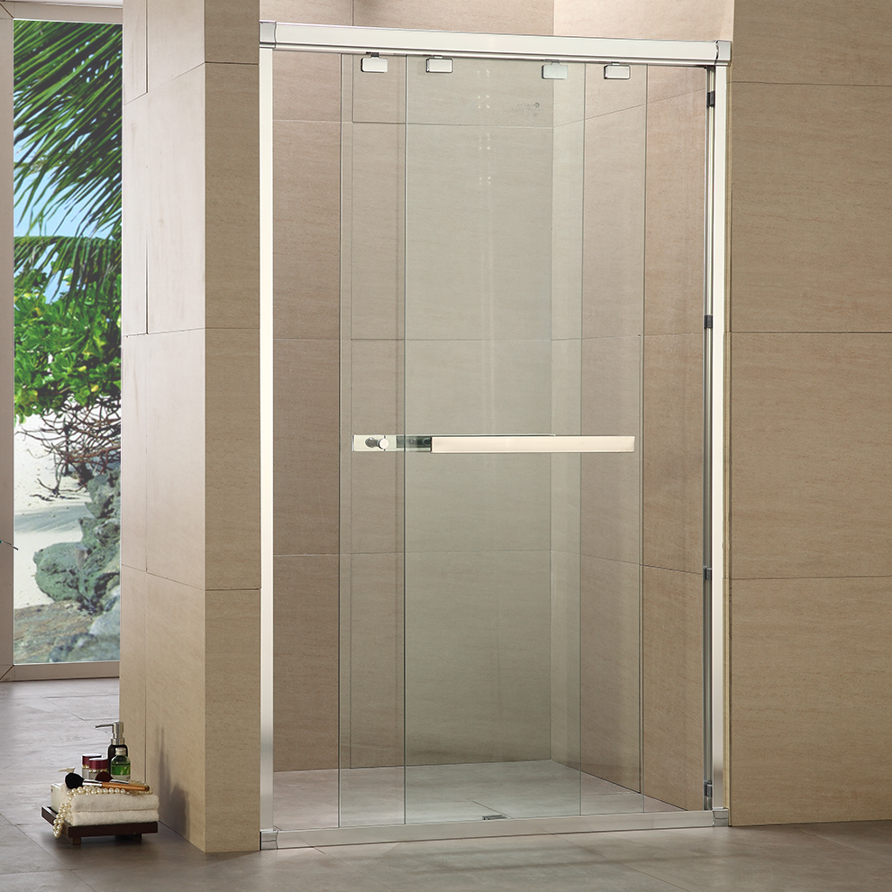 心晴卫浴 定制双移门浴室玻璃隔断卫生间沐浴房一字形简易淋浴房