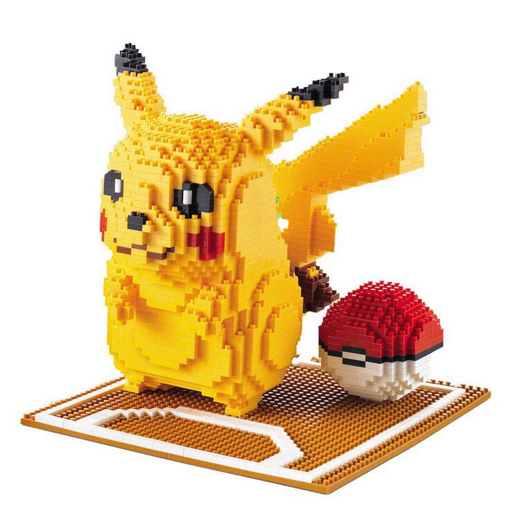 兼容乐高小颗粒钻石积木皮卡丘场景版丨益智儿童玩具马里奥丨恐龙