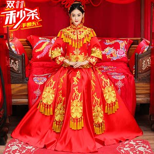 凤冠霞帔结婚古装嫁衣新娘2017 武侠风汉服女