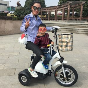 电动三轮车代步车接送孩子成人女性小型家用新