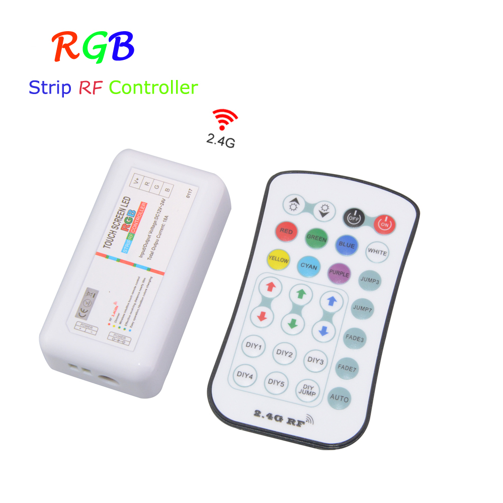 2.4G Wireless Wifi RF Remote DC 12-24V Led Controller 8A Tou