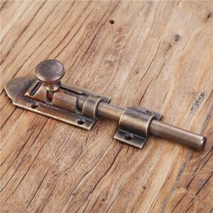 仿古纯铜门栓中式复古大门插销锁扣明装木门锁插庭院花园户外门闩