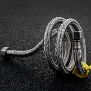 4分双平头进水防爆304不锈钢马桶单冷水龙头通用上水软连接管冷热