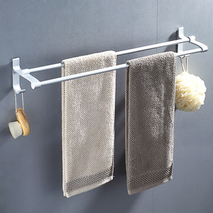 浴室卫生间毛巾架免打孔单杆 厨房晾毛巾抹布