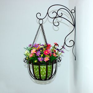 墙壁挂式小花架子花盆挂墙上的盆栽植物卧室绿萝悬挂吊兰吊篮挂篮