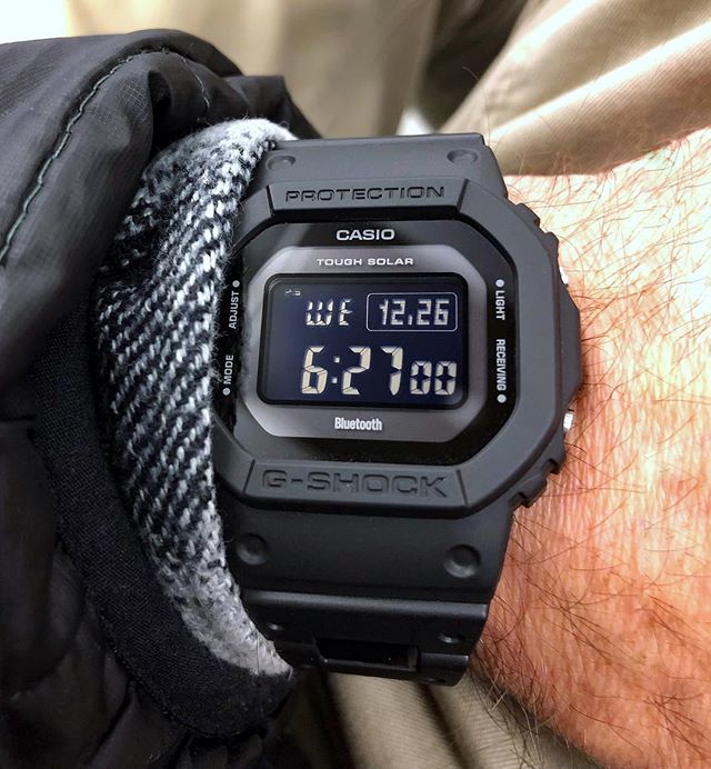 卡西欧G-SHOCK蓝牙电波光能方块手表男GW-B5600BC-1-1B 5600HR-2