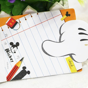 优乐米奇手指便利贴 学生办公记事留言贴 学习便条本z6332