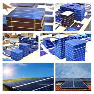 多晶硅太阳能光伏a级 span class=h>电池 /span>片156*156mm高效率17.