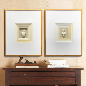 后现代沙发背景墙装饰 span class=h>画 /span>客厅现代实物石膏 span