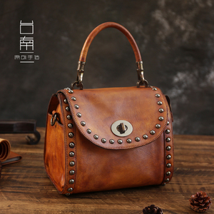 手工皮包女真皮植鞣皮图片