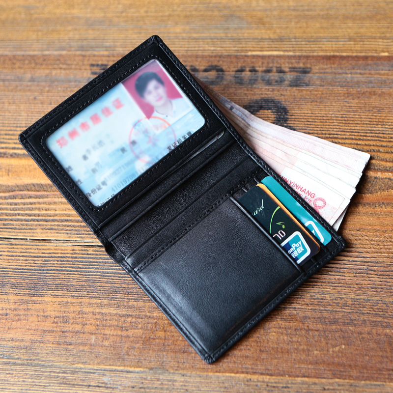 Childe Lee super thin mini small purse man short style of leather Jian Yue's man's youth soft leather pocket small money clip 5 dollars - intl