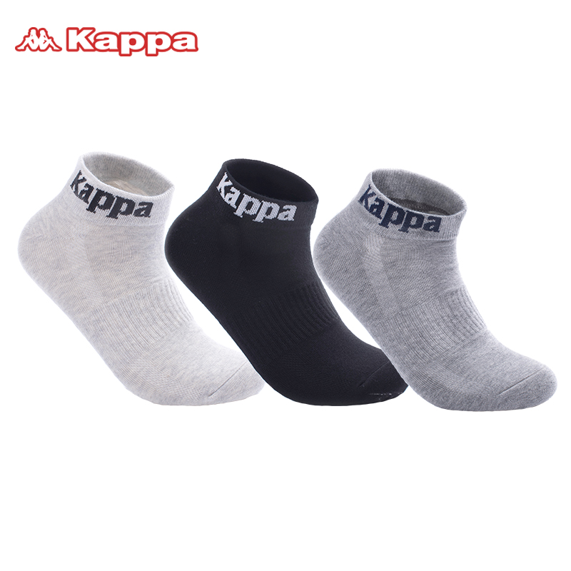 Kappa卡帕夏季男士篮球运动袜子吸汗透气短袜（3双装）KP8W15