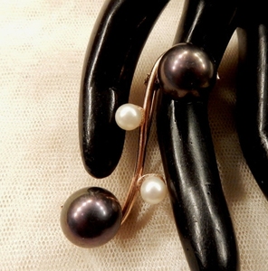 艺伎的胭脂vintage60年代古董珍珠美国入胸针