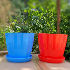 彩色 span class=h>花盆 /span>绿植盆花瓣盆带托盘 span class=h>多