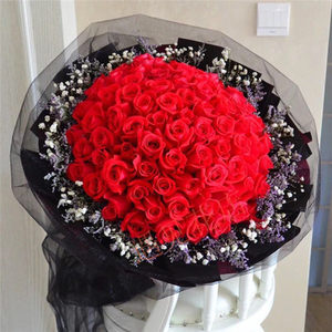 七夕情人节99朵玫瑰花生日鲜花烟台鲜花同城速递莱山芝罘区开发区