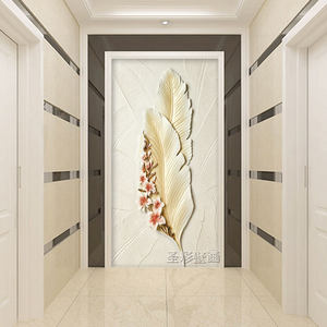 简欧浮雕壁纸图片