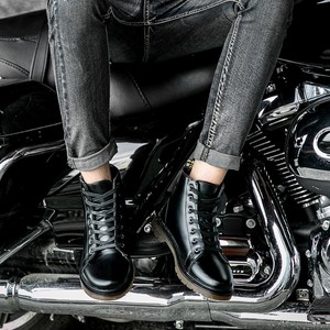 权志龙同款马丁靴机车 span class=h>朋克 /span>短靴子黑色作战军靴 