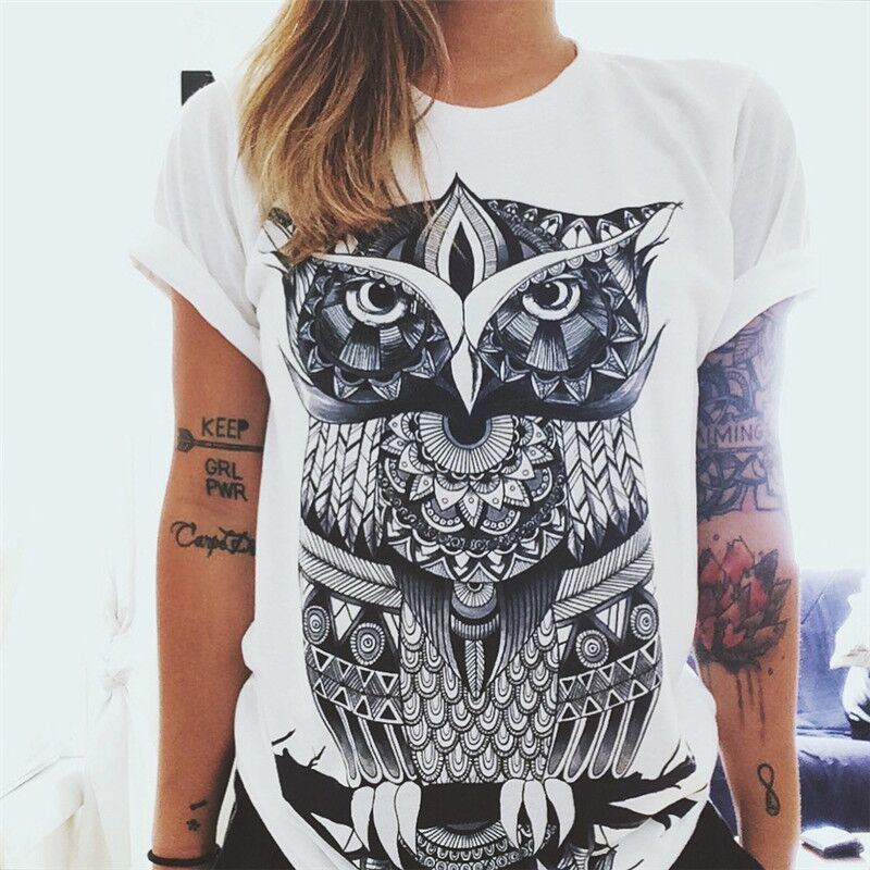 T-shirt Vibe With Me Owl Rock Tees Women Designer Tshirt2018