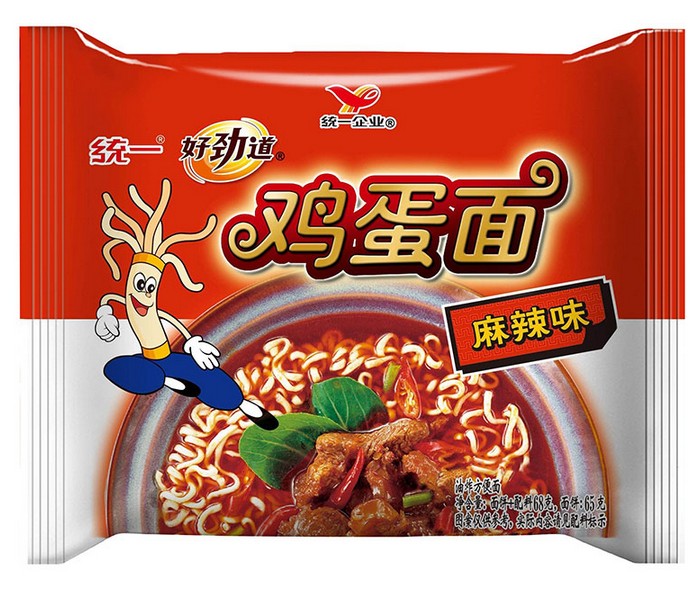 统一好劲道方便面 鸡蛋面 麻辣鸡蛋面 干脆面 干吃面68g/袋