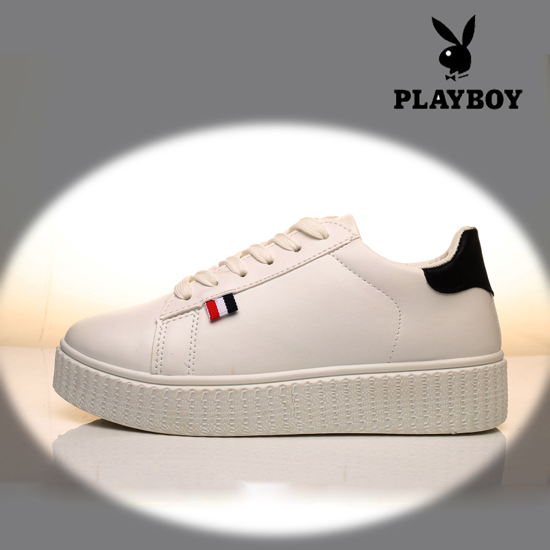 花花公子品牌小白鞋女运动鞋