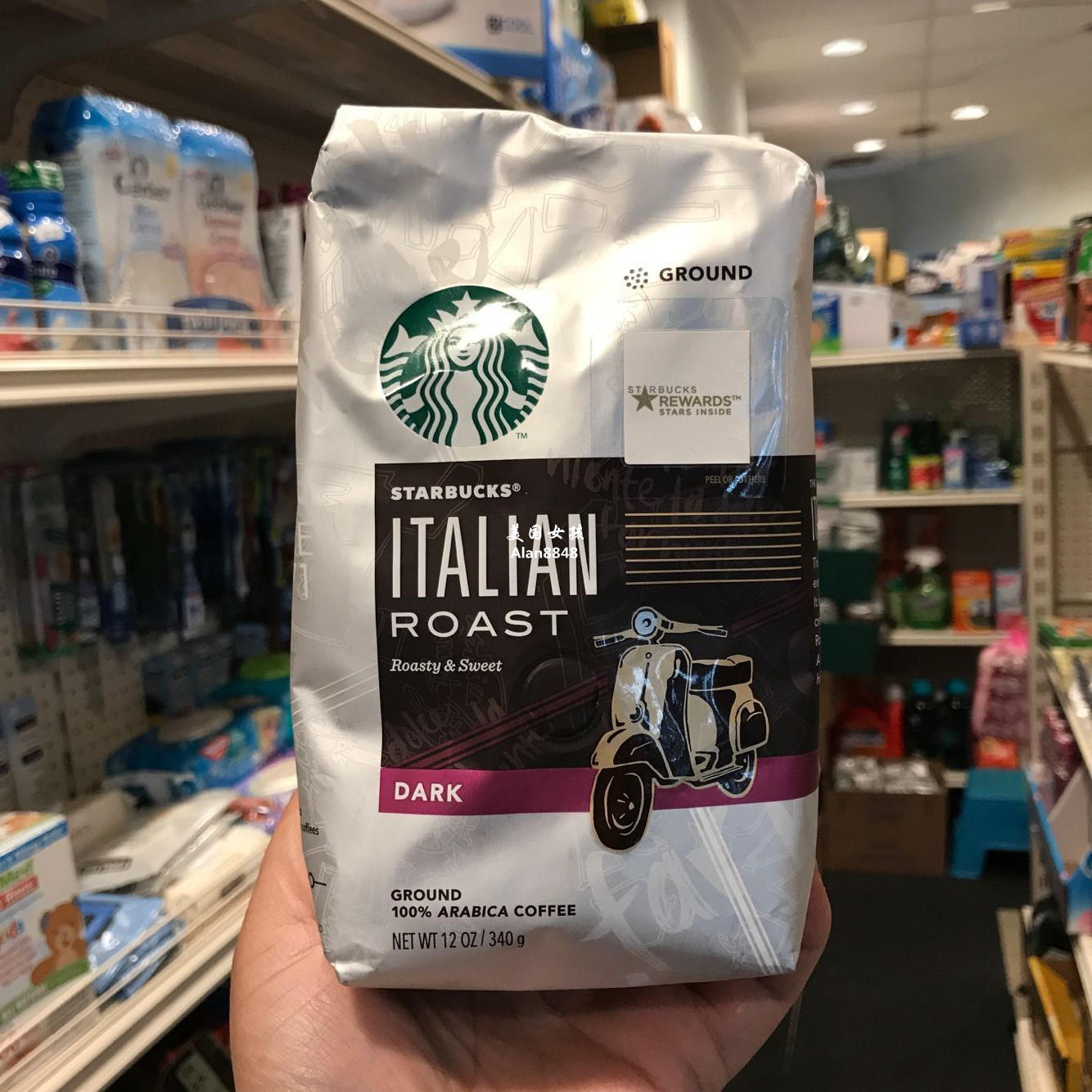 美国直邮星巴克starbucks 咖啡粉意式烘焙340g非咖啡豆非速溶咖啡